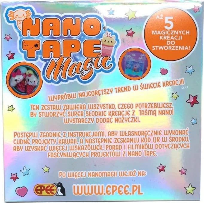Set krijues DIY, Epee, Nano Tape Magic Kawaii Classic EP60511/05139, për 5 projekte 6+, multingjyrësh
