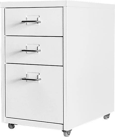 Njësi sirtarësh metalikë Nextdeco me rrota, H48.6x28x41cm, Bardhë