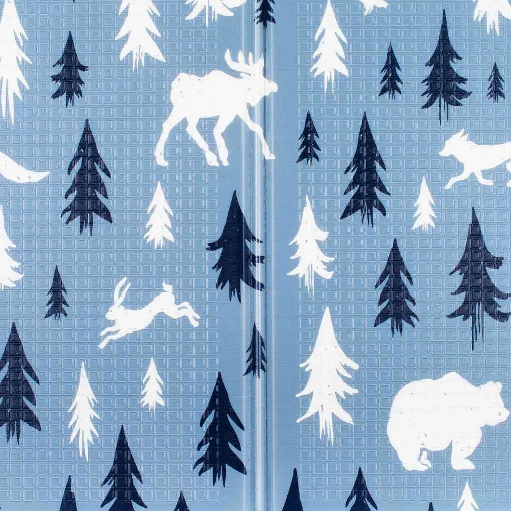 tapet lojërash palosës PLAYTO Les Vintage 200x150x1 cm, shkumë XPE, i papërthithshëm, i dyanshëm, gri