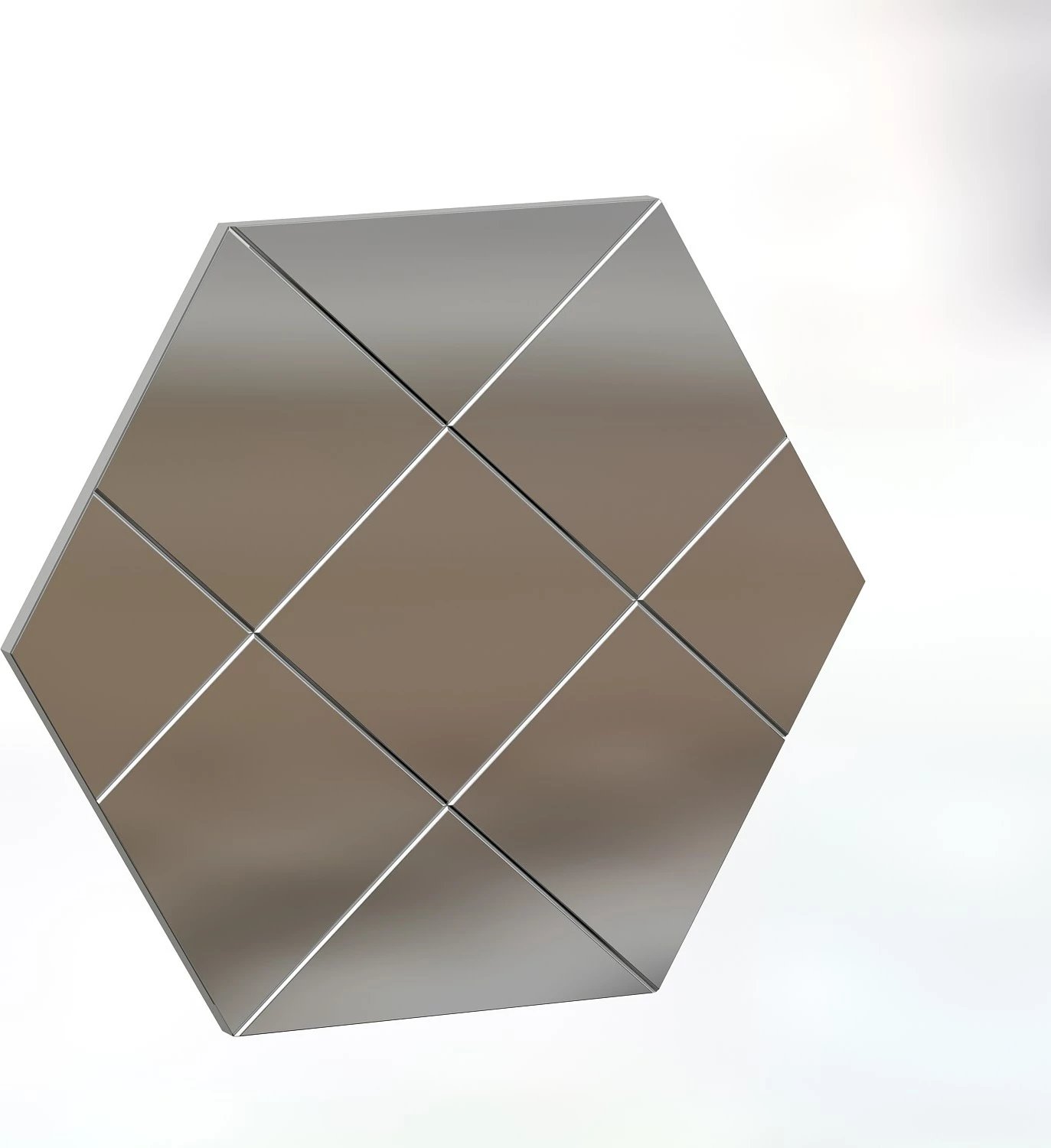 Pasqyrë dekorative Argyle, e bardhë, Skye Decor, 70x60x2.2cm