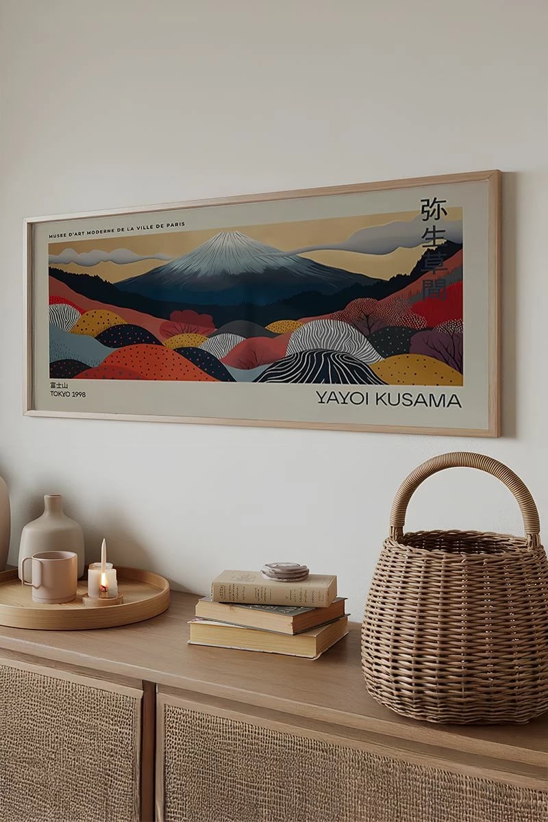 Pikturë dekorative me kornizë, Wallity, Artsmdfyty23-3370, shumëngjyrëshe, 33x70cm