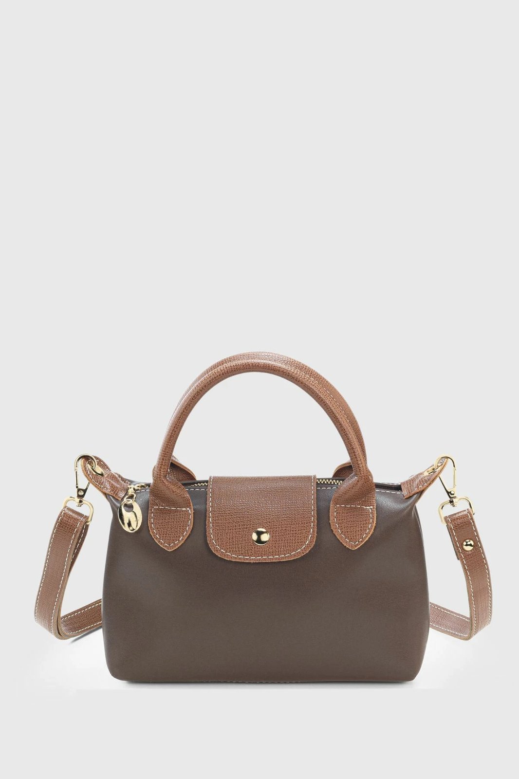 Çantë krahu Zoozie Bags, ngjyrë kafe e errët, 24x16cm