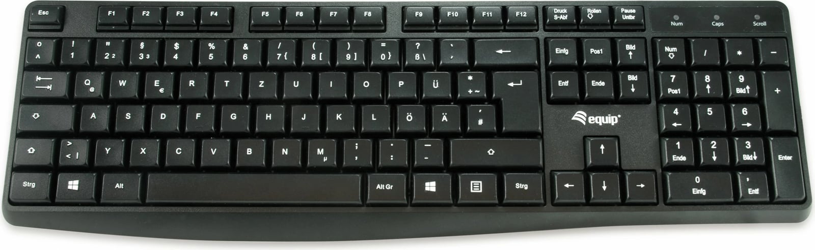 Tastierë EQUIP 100%, USB, QWERTZ, e zezë