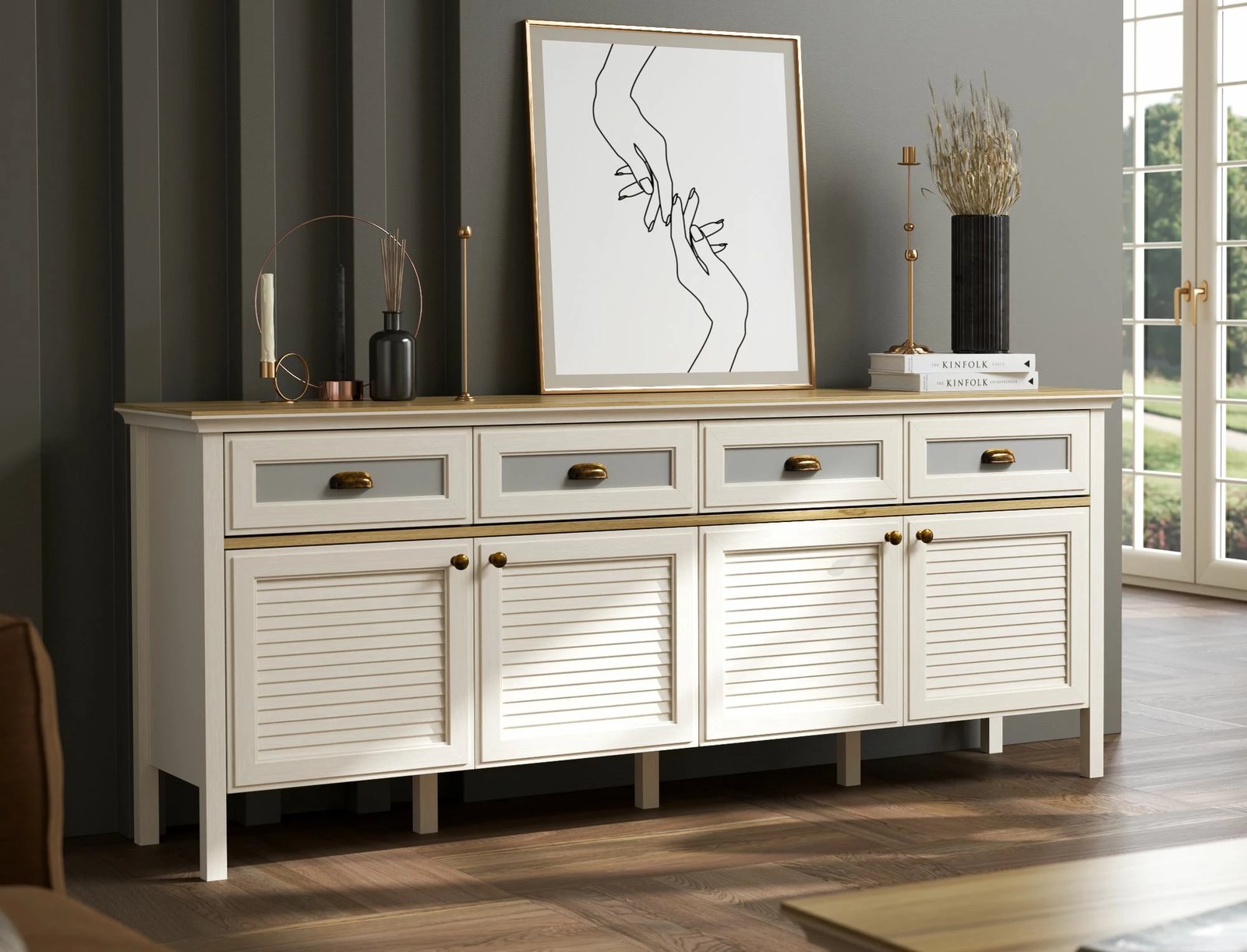 Konsol Skye Decor, FRN-21009, krem, lis, gri