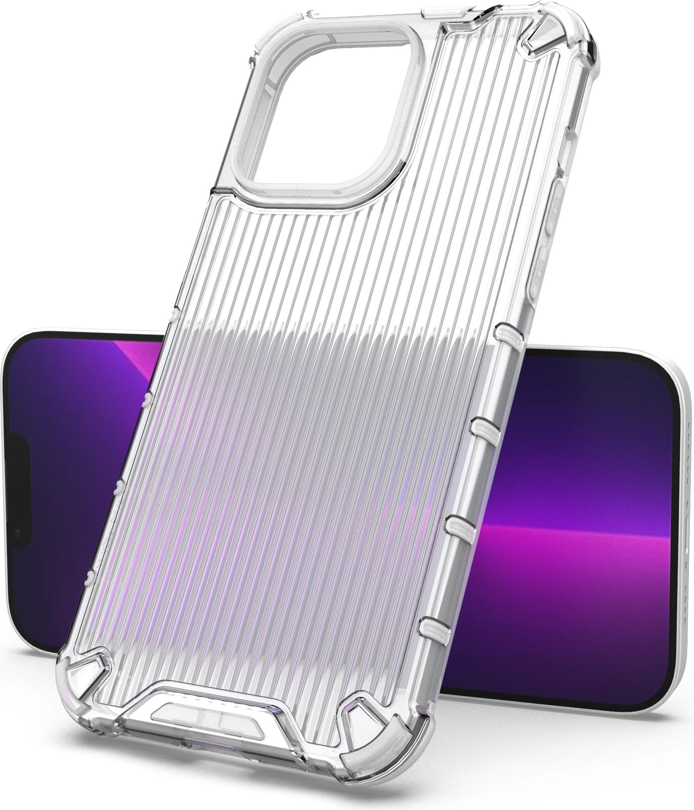 Mbështjellës Hurtel Ombre Protect Case për iPhone 14 Pro, rozë-kaltër