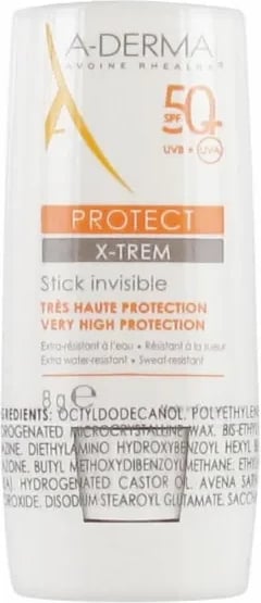 Stick mbrojtës nga dielli unisex A-Derma Protect X-Trem SPF 50+, 8g