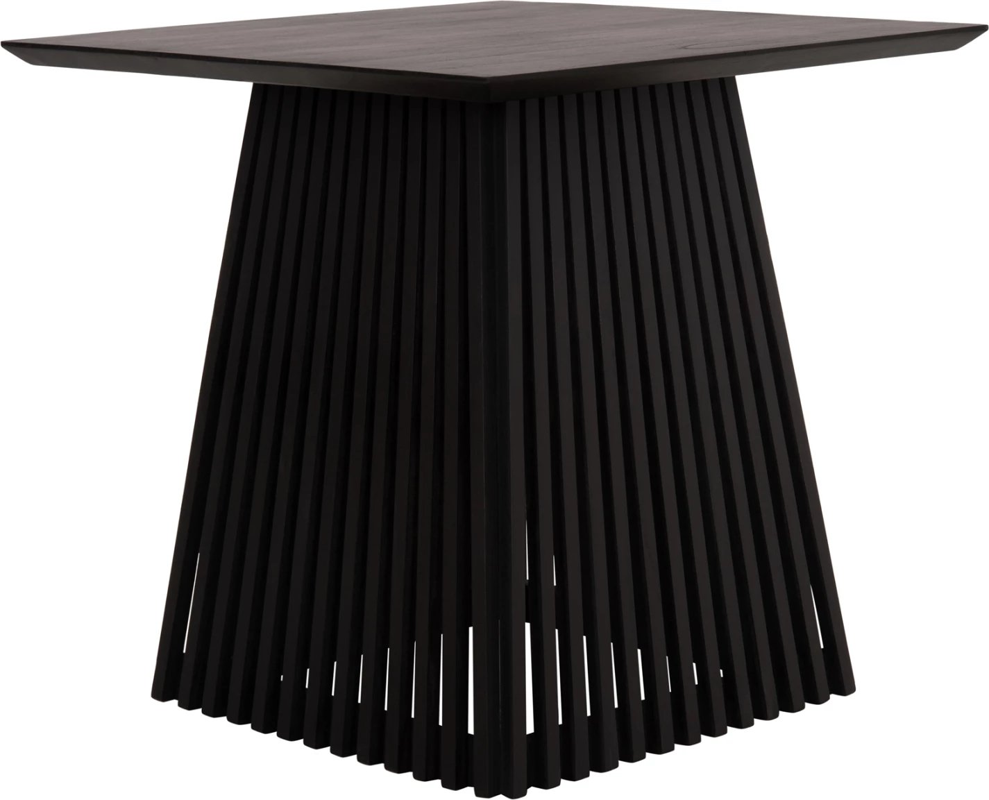 Tavolinë katrore ngrënieje FRANTZ, dru mindi, e zezë, 80x80x78cm