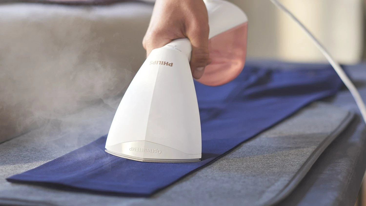 Hekur me avull Philips 8000 series GC801/10, Rozë, Bardhë