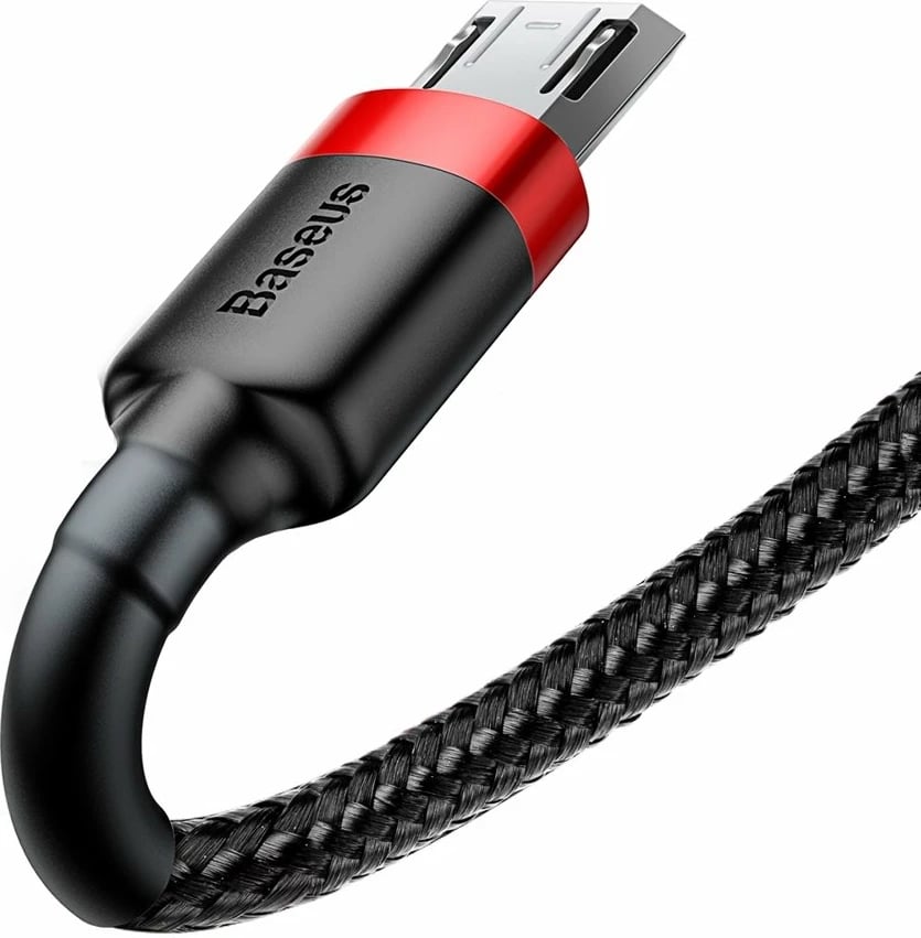Kabllo Baseus Cafule CAMKLF-C91, USB-A në micro USB, 2m, e zezë/kuqe