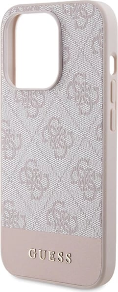 Mbështjellës Guess 4G Stripe për iPhone 15 Pro, Rozë Mbështjellës Guess 4G Stripe për iPhone 15 Pro, Rozë