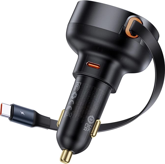 Karikues veture Baseus Enjoyment Pro, USB-C (femër/mashkull), 60W, i zi