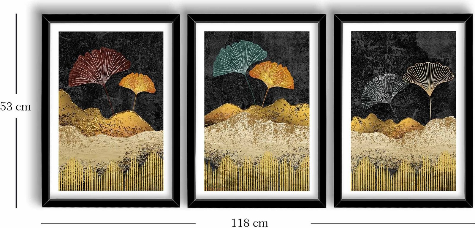 Pikturë dekorative MDF me kornizë (3 copë), Wallity, 3P3853NISCT-018