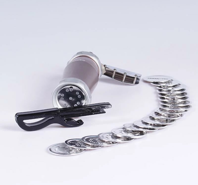 Shtypëse biskotash, Marcato, Biscuit Machine Design BI-DES-POWD-RSA (BIDESPOWDRSA), manuale, metalike, rozë, me disqe forme