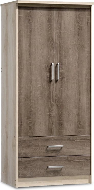 Dollap Olympus me 2 dyer dhe sirtarë, ngjyrë castillo-toro, 81x57x183