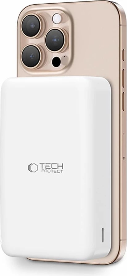 Powerbank Tech-Protect PB12 LifeMag 20000mAh, MagSafe, Bardhë