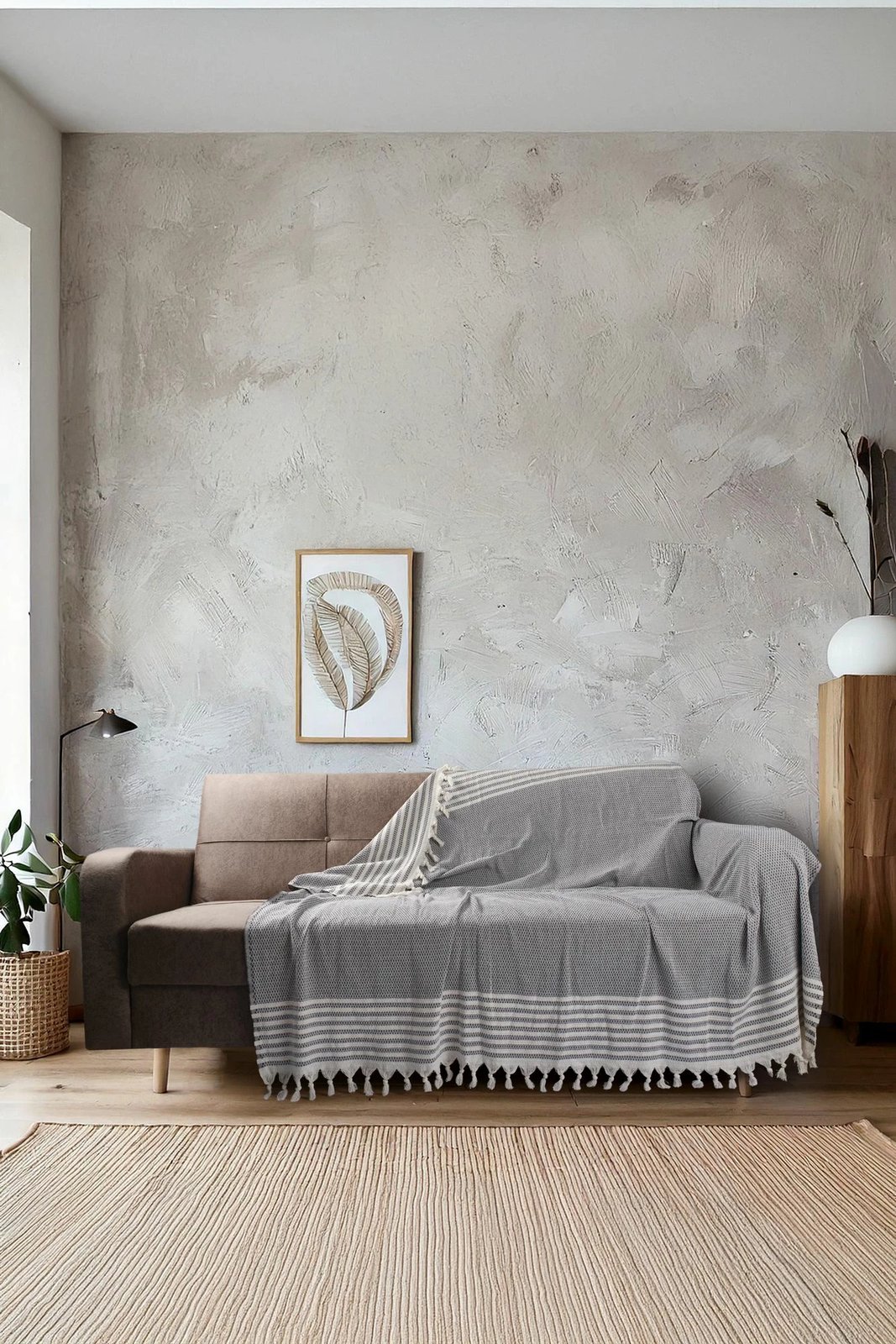 Mbulesë divani Sophia, anthracite, L'Essentiel Linge de Maison, 180x220cm