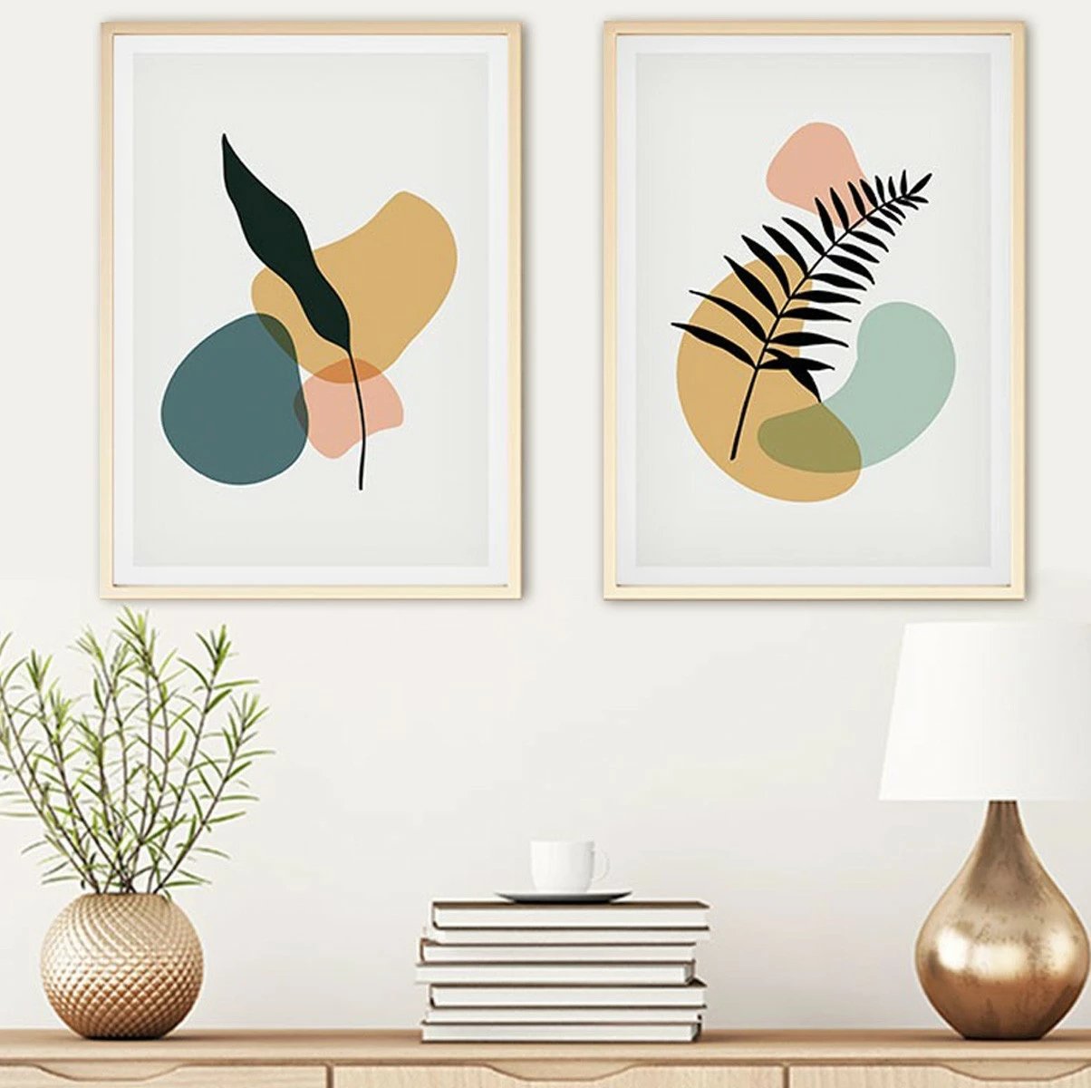 Pikturë dekorative me kornizë MDF (2 copë), Wallity, Huhu124, 70x50