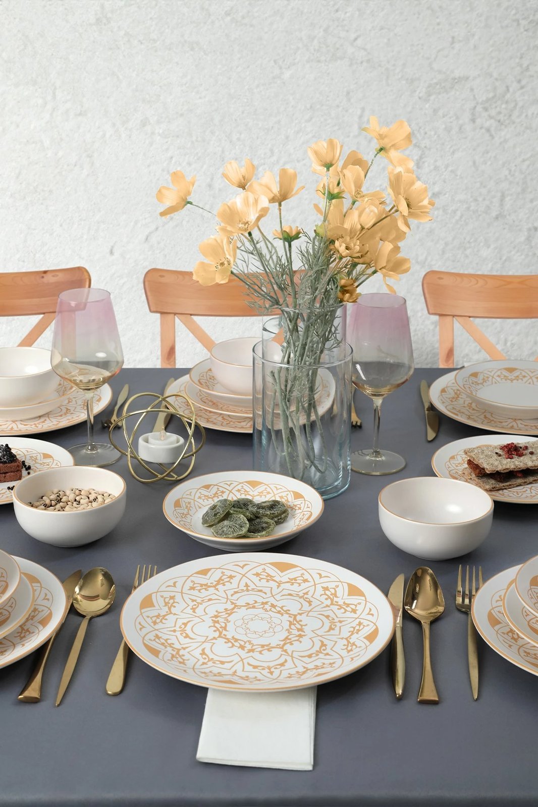 Set enësh për drekë, qeramikë, 24 copë, Hermia Concept, X0001415300000000000000000