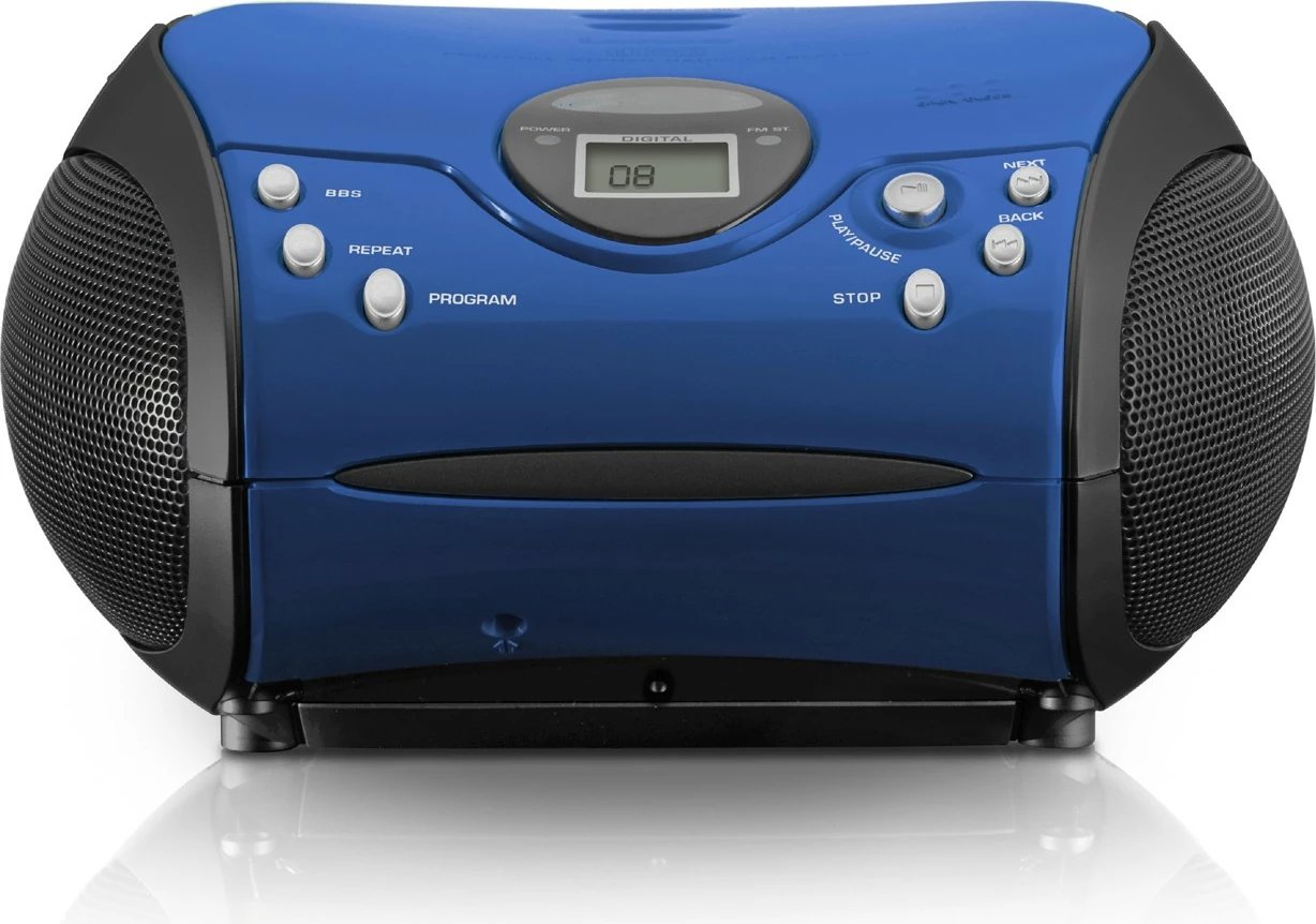 Radio CD player Lenco SCD-24, FM, LCD, kaltër/zezë