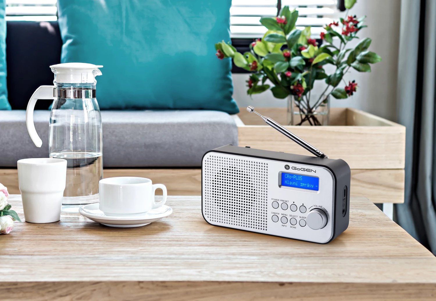 Radio e Portative me FM/DAB+ LCD dhe Alarm GOGEN GOGDAB300N