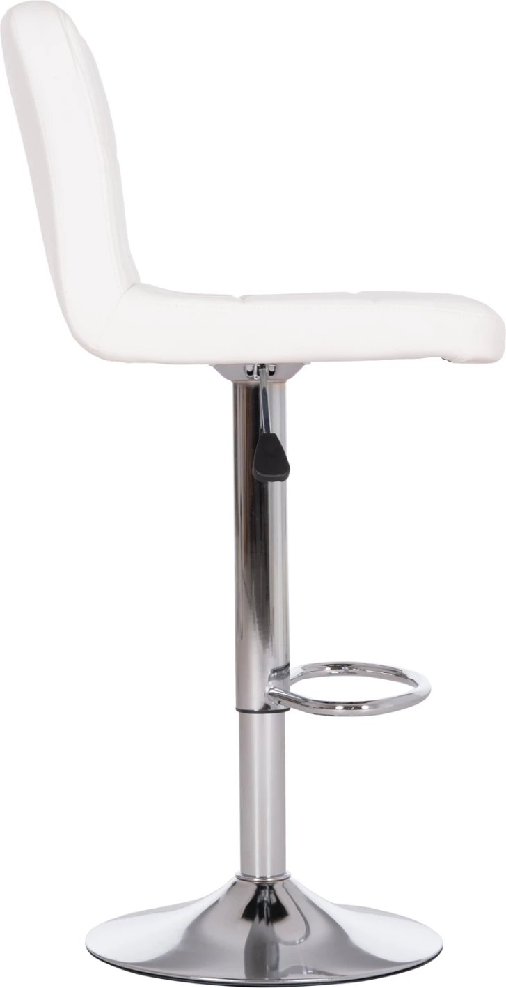 Karrige për bar rrotulluese DIANA, lëkurë PU e bardhë, metal krom, FH202.22, 44x52x109cm, set prej 2 copë