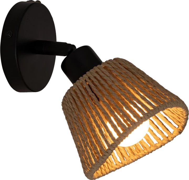 Llambë muri Hender, natyrale-e zezë, D10x19.5cm