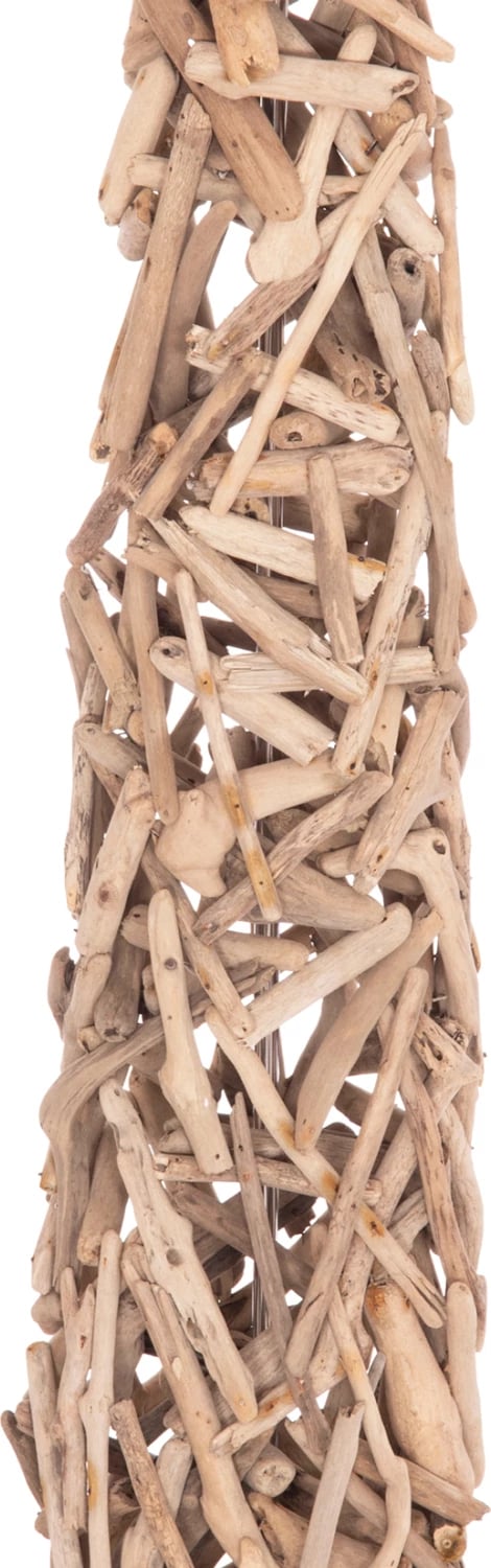 Llambë dyshemeje dekorative ALTAR, dru bregdeti, kapak PVC i bardhë, Φ45x153cm