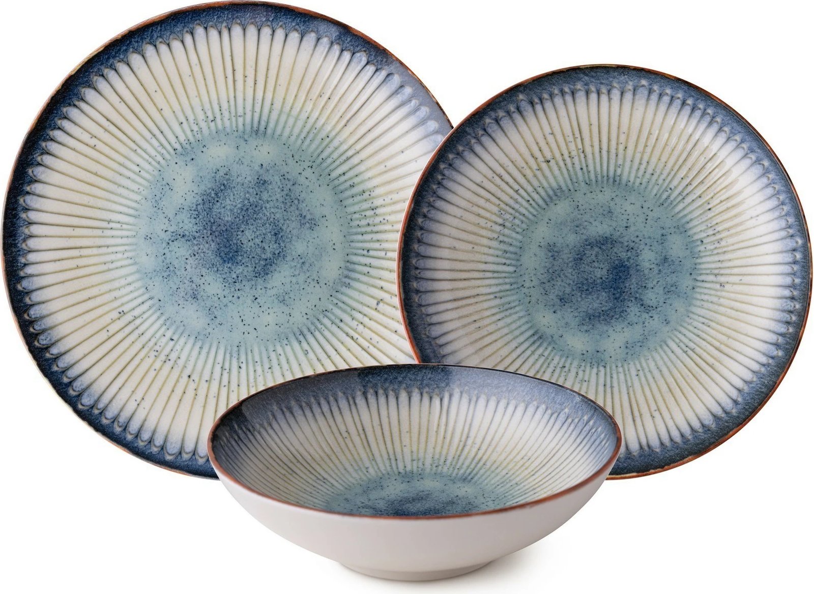 Set enësh për drekë, porcelan, shumëngjyrësh, 24 copë, Hermia, GBSATN24KY4R25015