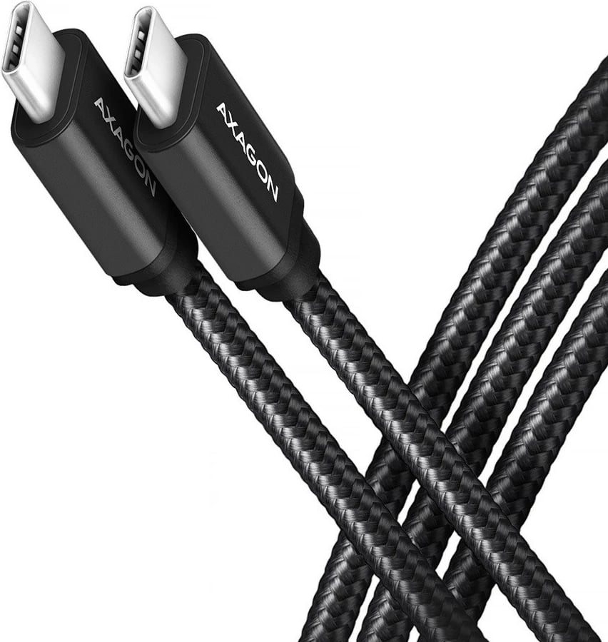 Kabllo USB-C në USB-C AXAGON BUCM3-CM20AB, 2m, 60W, e zezë