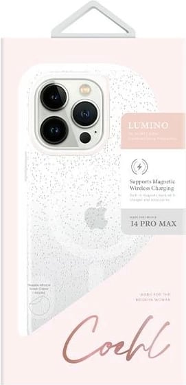 Mbështjellës UNIQ Coehl Lumino për iPhone 14 Pro Max, argjendtë