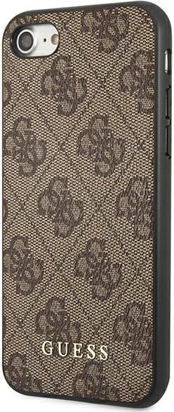 Mbështjellës Guess 4G Metal Gold Logo për iPhone SE 2022/2020/7/8, Kafe Mbështjellës Guess 4G Metal Gold Logo për iPhone SE 2022/2020/7/8, Kafe