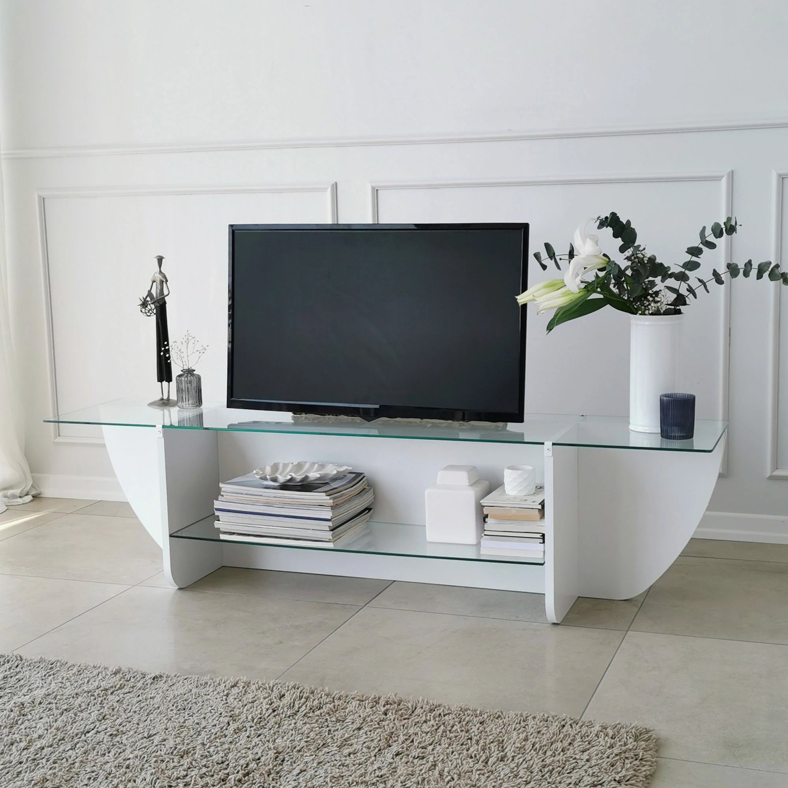 Komodë TV Hanah Home, Lily TV, e bardhë