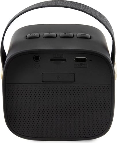 Altoparlant Bluetooth Guess GUWSB2P4SMK mini, 4G Leather Script Logo, me rrip, i zi