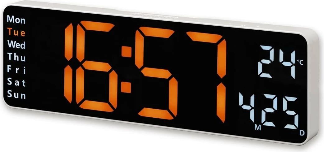 Orë elektronike murale Hama Santa Cruz, digjitale, 32 cm, e zezë