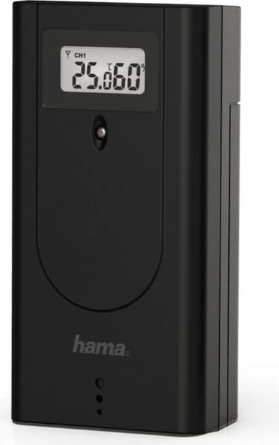 Stacion moti, Hama Meteotime 186369, ekran digjital me ndriçim të bardhë, sensor i jashtëm wireless, parashikim 4-ditor, i zi Stacion moti, Hama Meteotime 186369, ekran digjital me ndriçim të bardhë, sensor i jashtëm wireless, parashikim 4-ditor, i zi