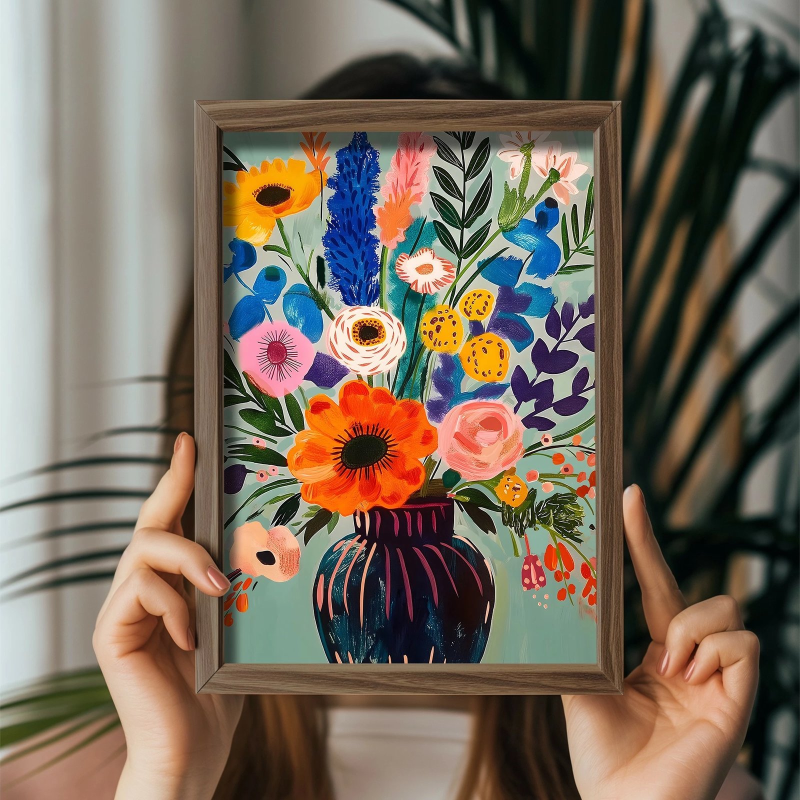 Pikturë dekorative me kornizë MDF, shumëngjyrëshe, Wallity, GE218-L