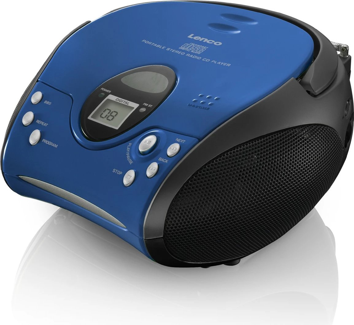 Radio CD player Lenco SCD-24, FM, LCD, kaltër/zezë