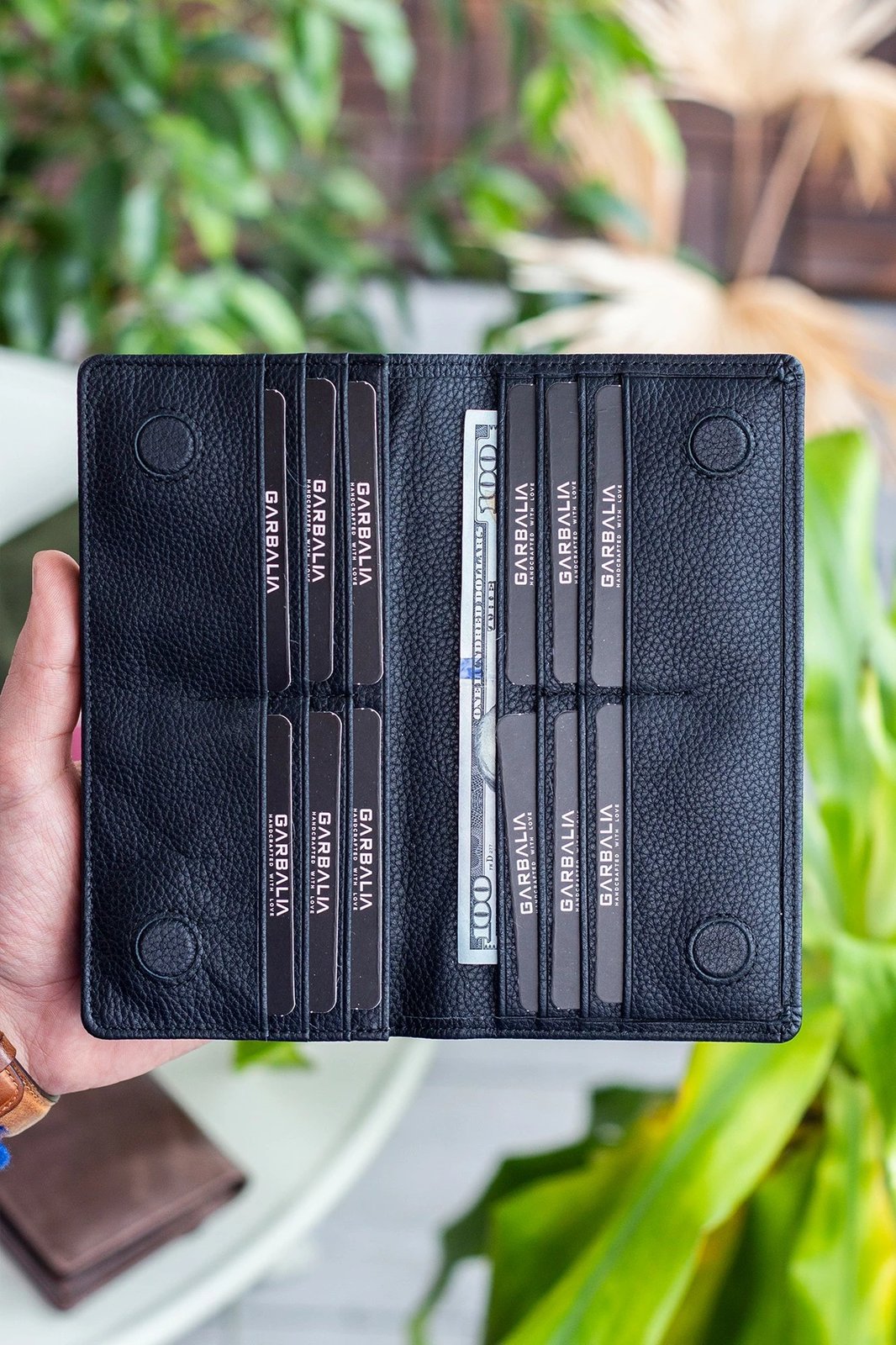 Portofol për burra, lëkurë e zezë, Zoozie Bags, Hamburg