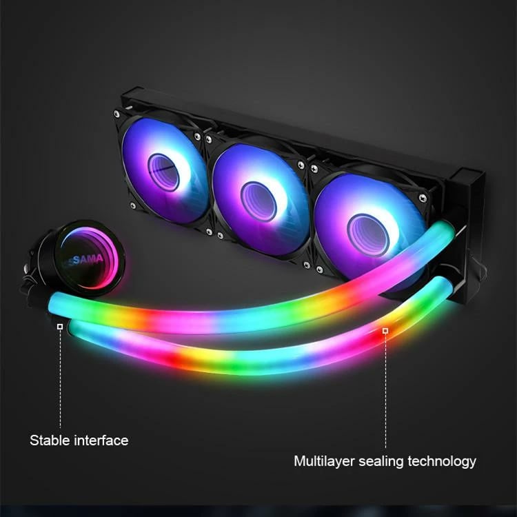 Ventilator Ftohës Me Ujë Për Kompjuter SAMA PS360mm black (Zezë)