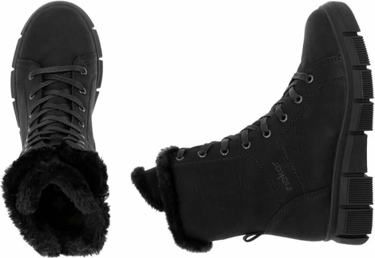 Çizme për femra Rieker, të zeza