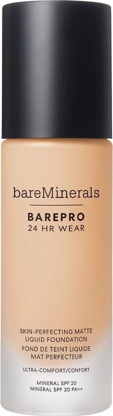Fondatinë e lëngshme për femra bareMinerals BarePro 24HR Wear Skin-Perfecting Matte Liquid Foundation SPF20 Light 21 Neutral, 30ml