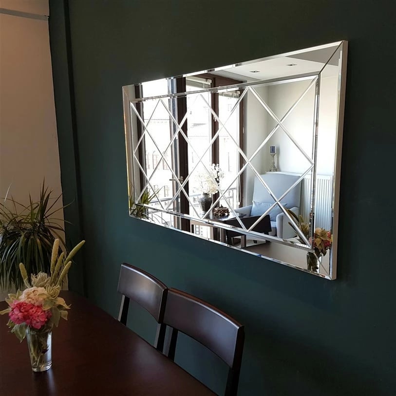 Pasqyrë Hanah Home, A306Y, ngjyrë argjendi, 130x65cm