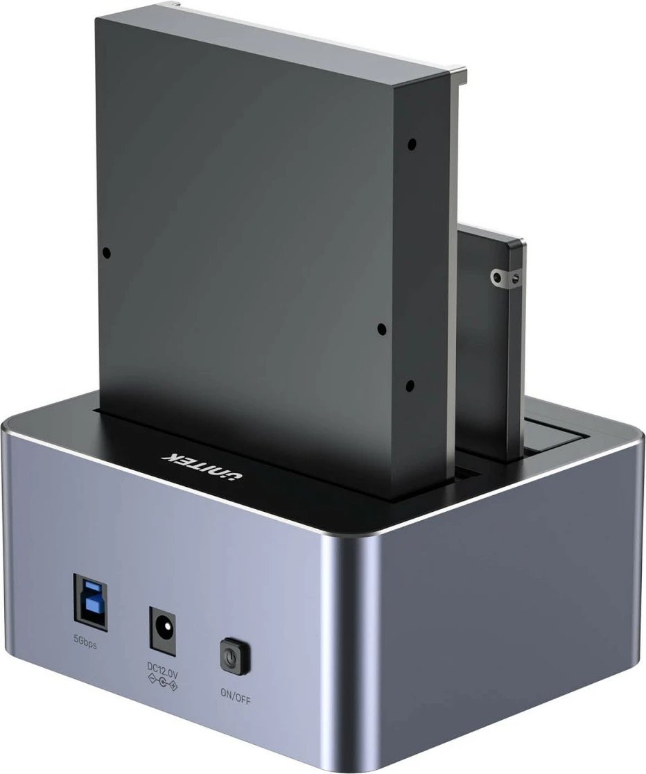 Stacion klonimi diskash Unitek Y-3026GY01-EU, 2.5"/3.5", USB 5 Gbps, argjend
