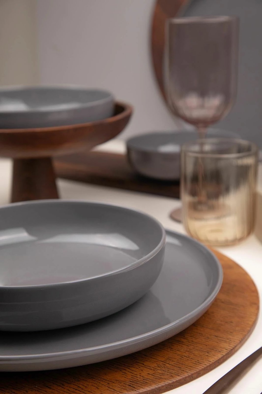 Set enësh për drekë (12 copë), Hermia, MOD12Y1A740800, ngjyrë antracit