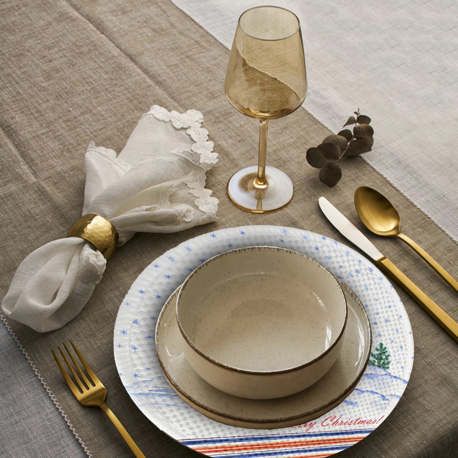 Set nënshtrues tavoline Hermia Concept, shumëngjyrësh, 4 copë, 37cm