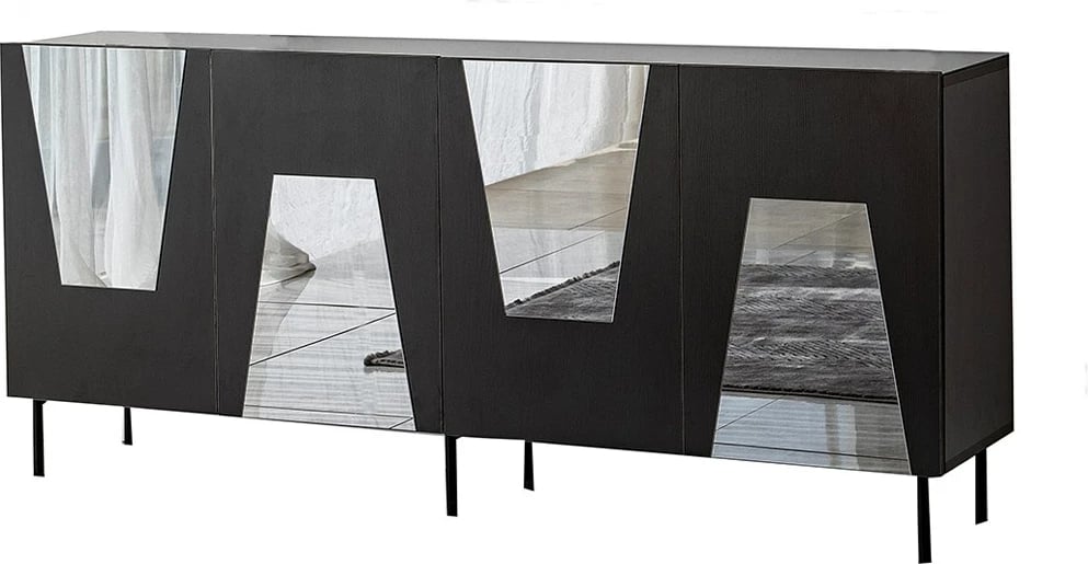 Konsol Hanah Home Venice, e zezë, fume