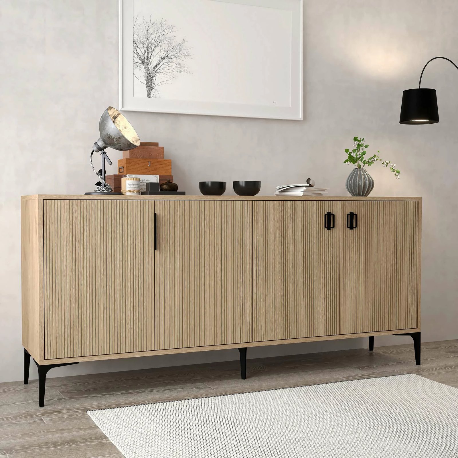 Konsol Skye Decor, ngjyrë lisi safir, 4004 Neva