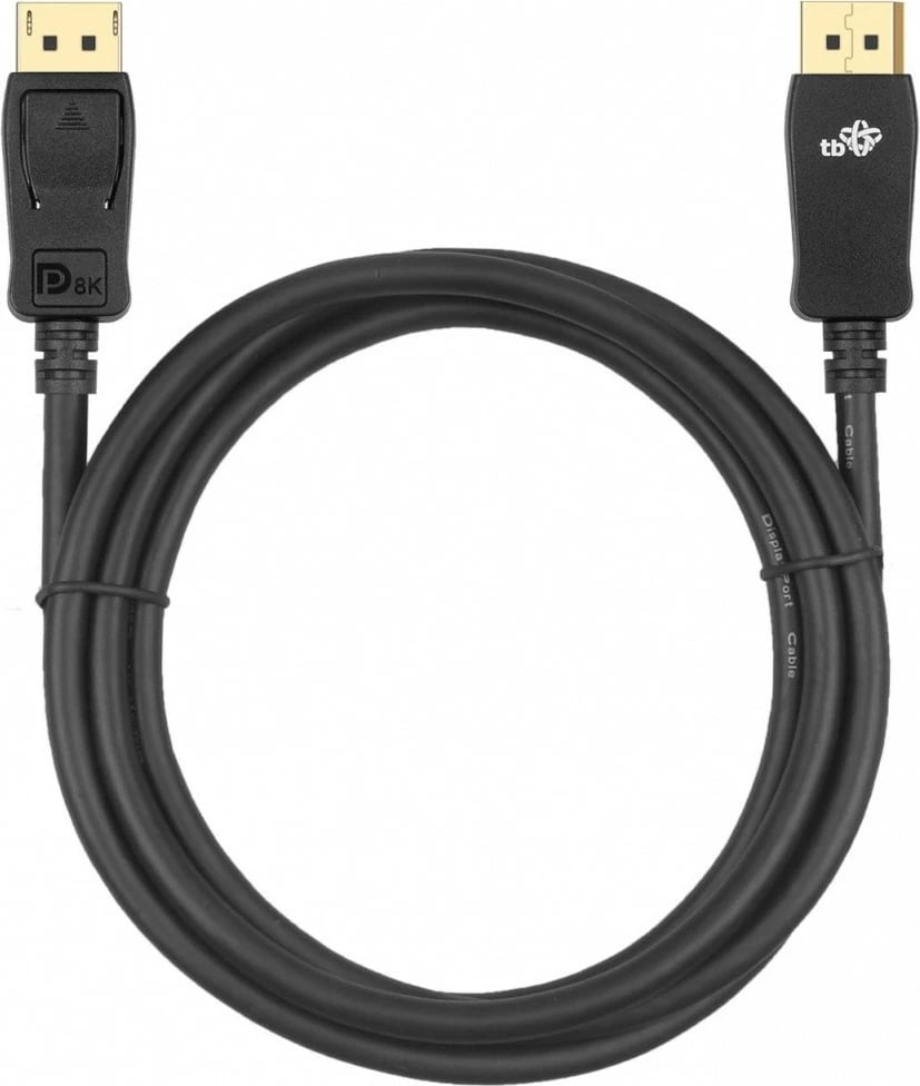 Kabllo DisplayPort TB 1.8m, v1.4, E zezë