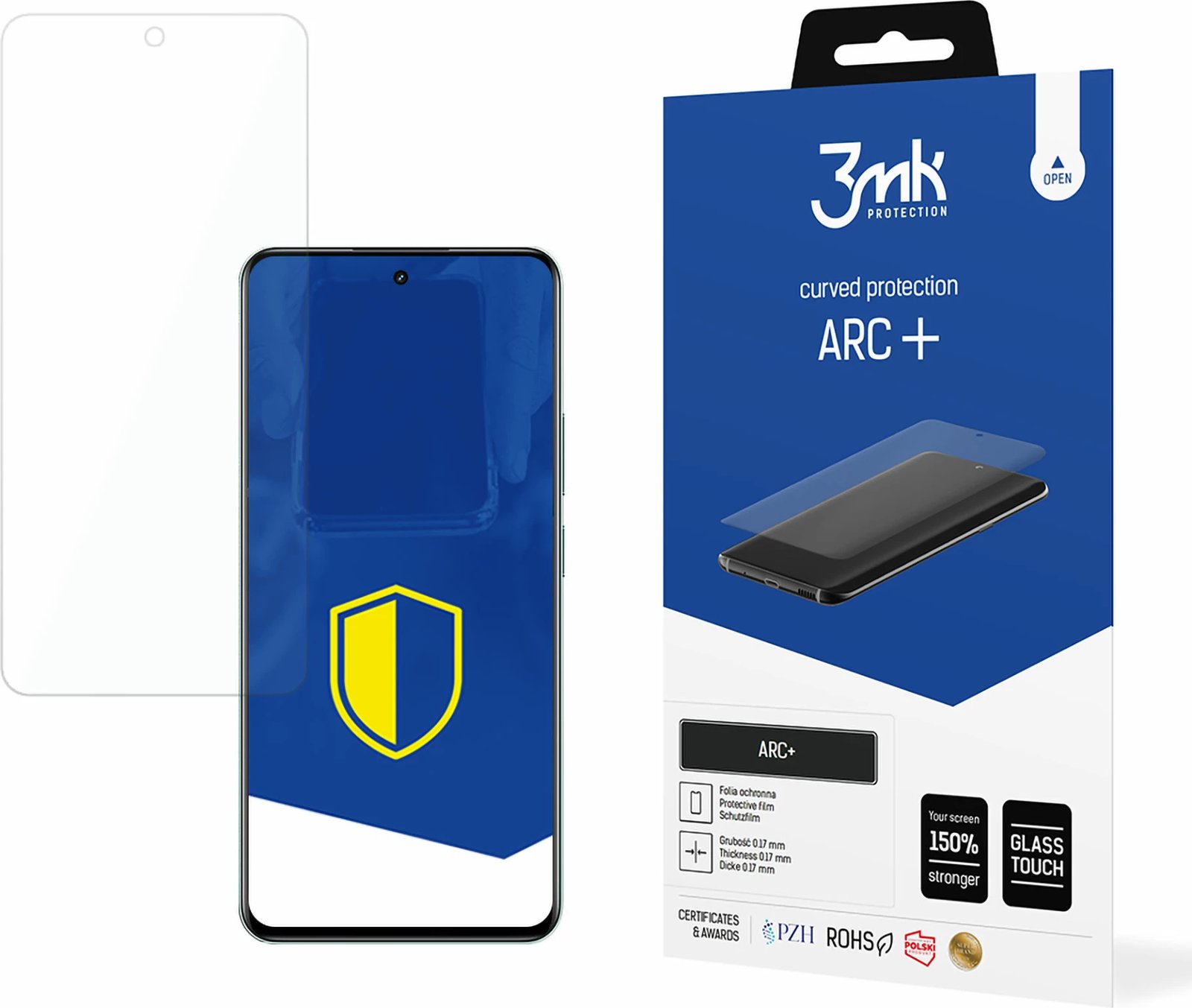 Folje mbrojtëse për ekran, 3mk Protection ARC+, për Realme 12+ 5G, transparente