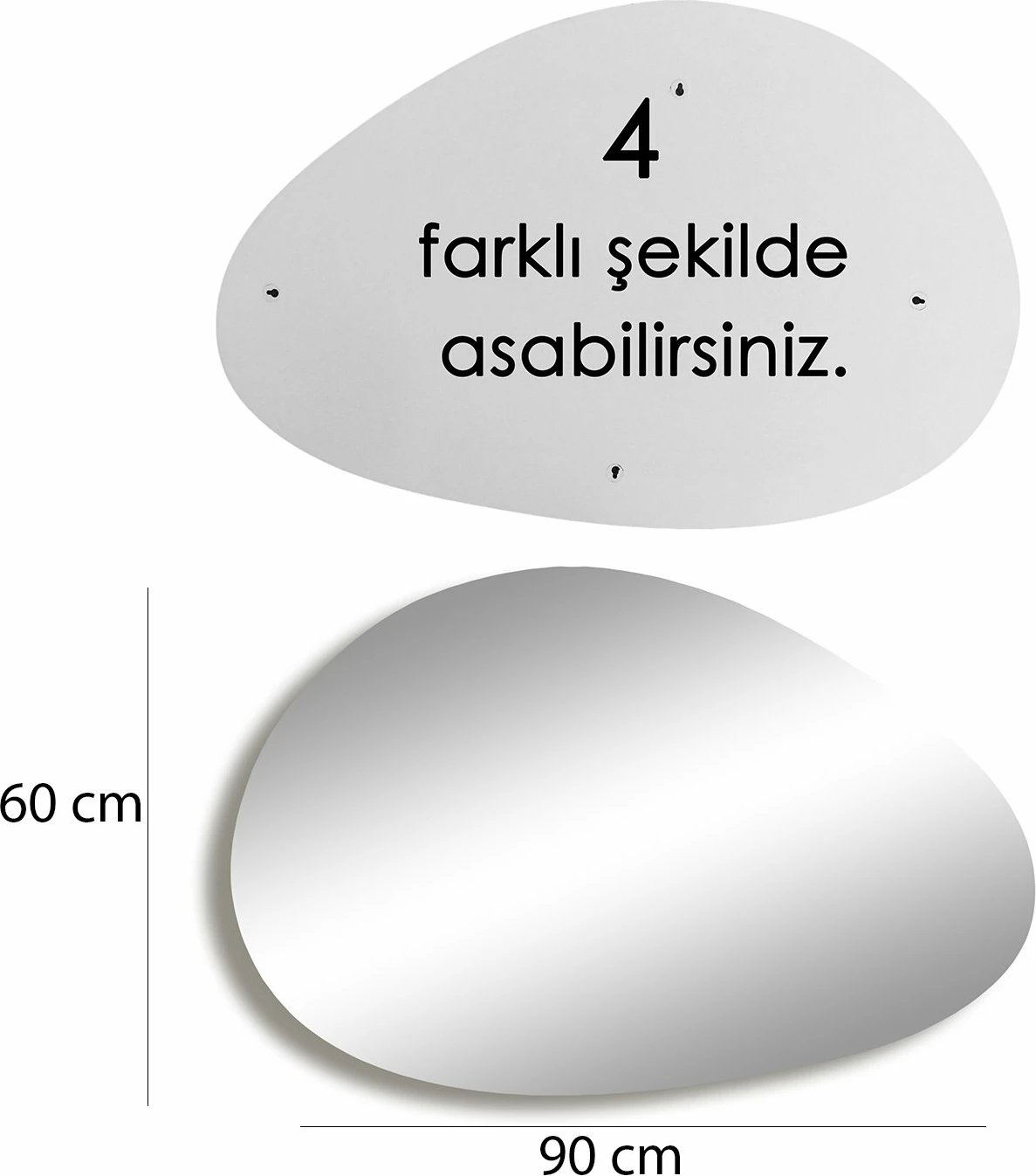Pasqyrë moderne, ngjyrë ari, Hanah Home, Porp, 90x60cm